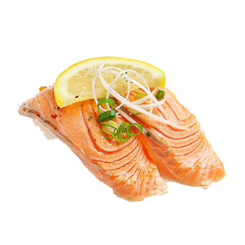 炙りサーモン（塩レモン）わさび抜き